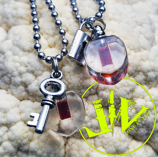 Blood Jewelry Empty Vials For Your Blood Vial Pendants for Wedding Gift For Couples Date Night Gift for Friends Blood Vial Necklaces (Copy)