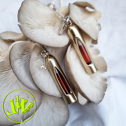 Gold-Plated Sterling Silver Blood Vial Kit | Blood Vial Jewelry | Blood Vial Necklaces | Gold plated Wedding Blood Vial Set