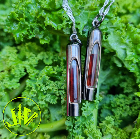 Ruthenium-plated Sterling Silver Blood Vial Kit | Blood Vial Jewelry | Blood Vial Necklaces - LOVE in VEIN™