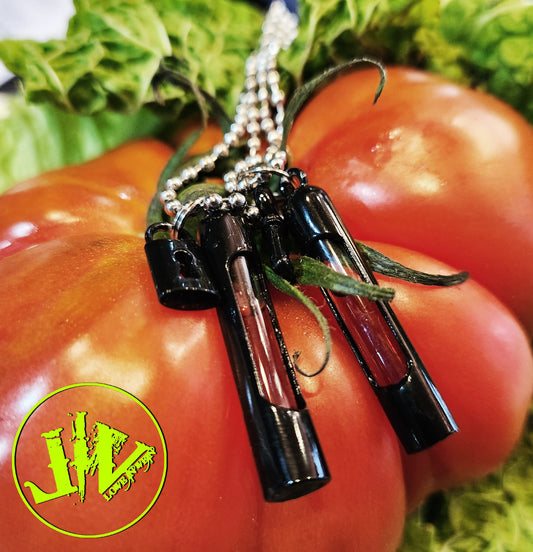 Black Nano-plated Blood Vial Kit | Blood Vial Jewelry | Blood Vial Necklaces | Blood Necklaces | Blood Pendants