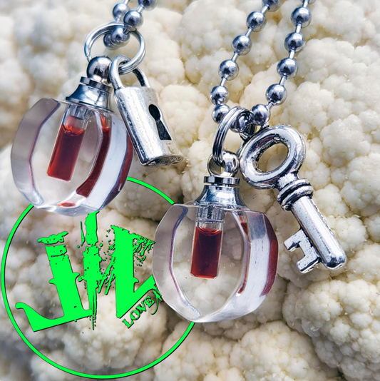 Blood Jewelry Empty Vials For Your Blood Vial Pendants for Wedding Gift For Couples Date Night Gift for Friends Blood Vial Necklaces (Copy)