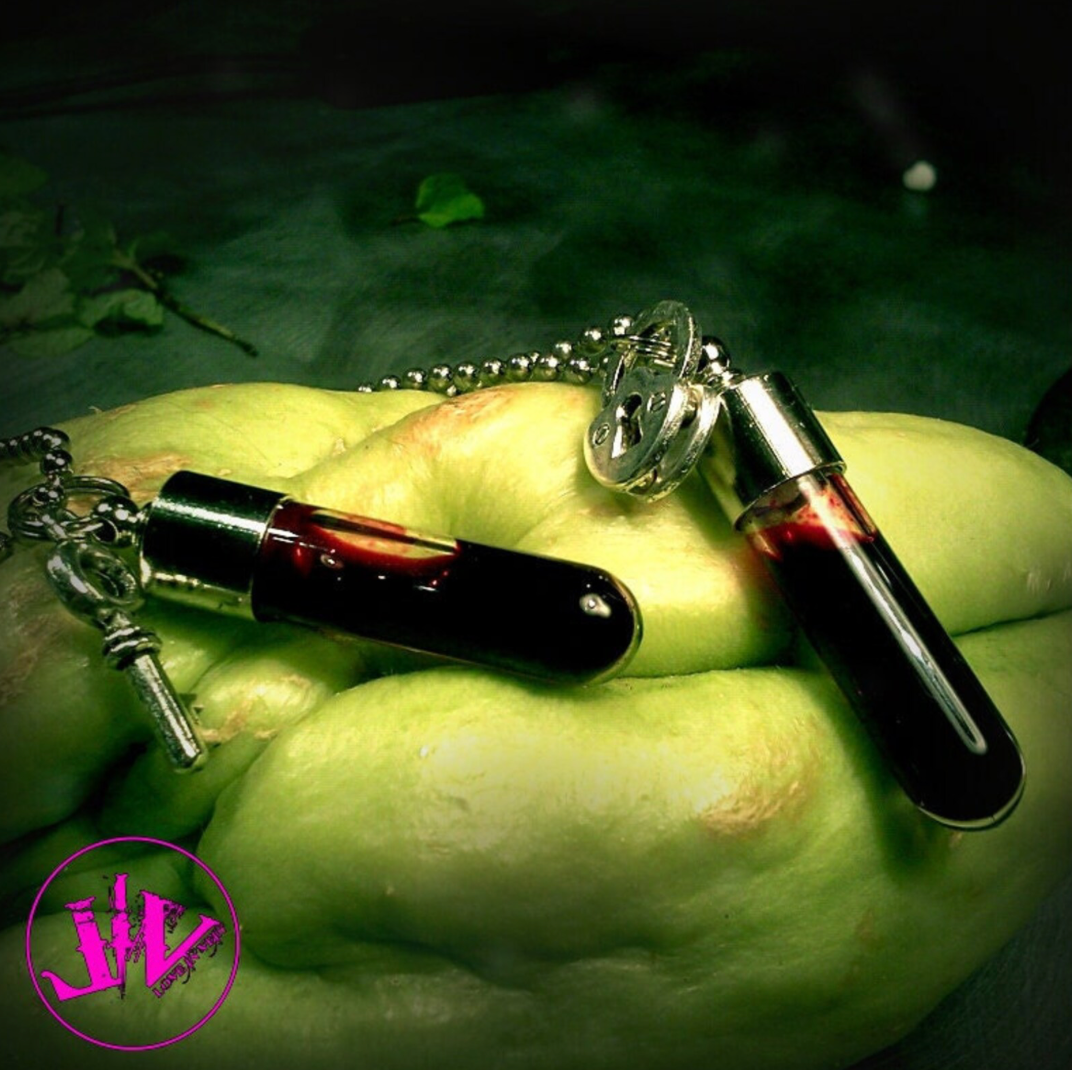 Blood Jewelry Empty Vials For Your Blood Vial Pendants for Wedding Gift For Couples Date Night Gift for Friends Blood Vial Necklaces