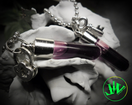 Blood Jewelry Empty Vials For Your Blood Vial Pendants for Wedding Gift For Couples Date Night Gift for Friends Blood Vial Necklaces