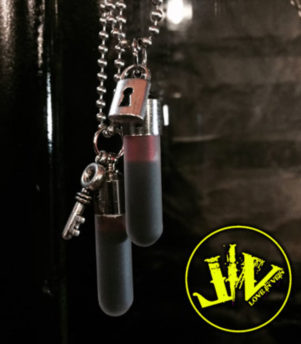 Blood Jewelry Empty Vials For Your Blood Vial Pendants for Wedding Gift For Couples Date Night Gift for Friends Blood Vial Necklaces (Copy) (Copy) (Copy)
