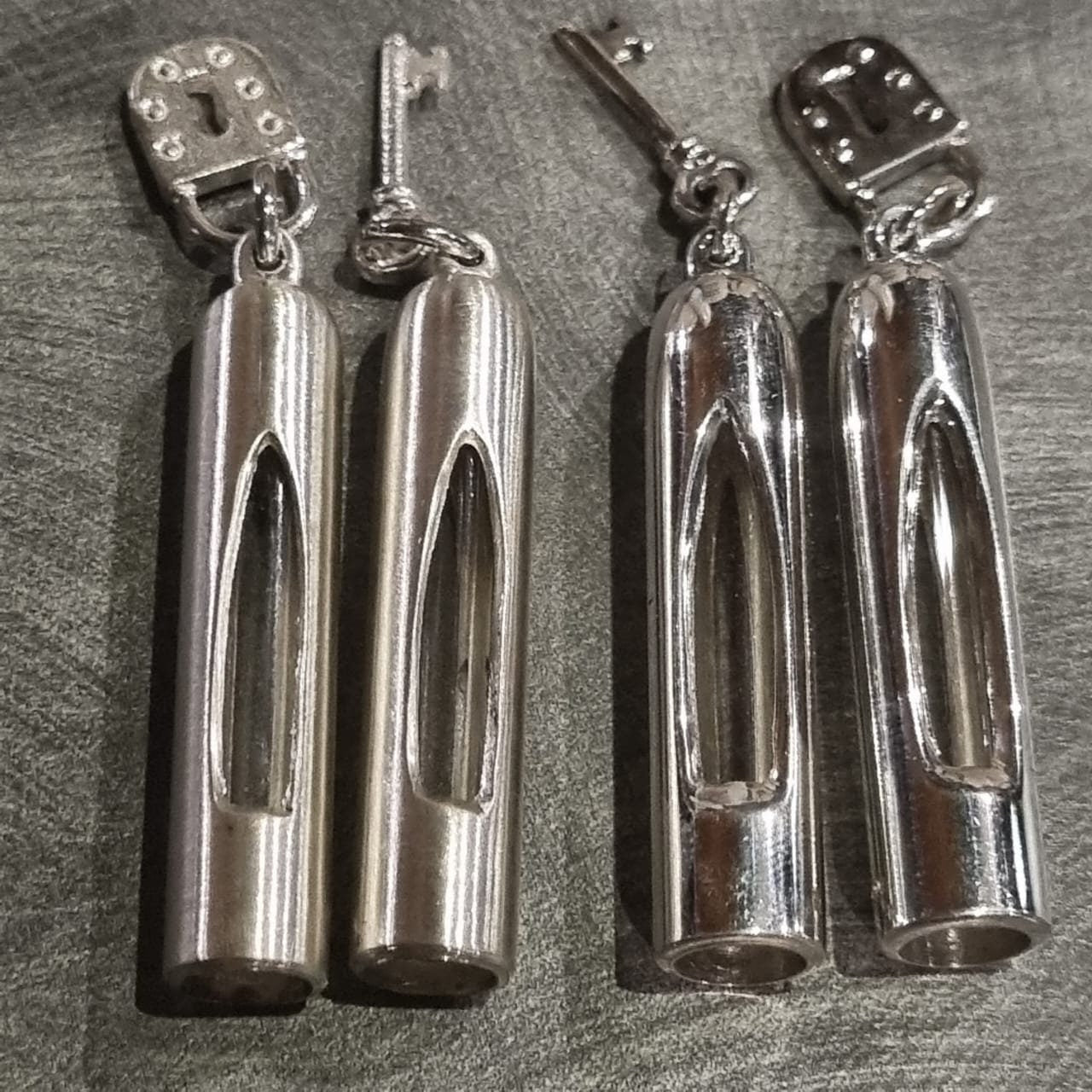 Sterling Silver Discreet Blood Vial Kit Closed Blood Vial Pendants Secret Blood Vial Jewelry Hidden Blood Vial Necklaces Blood Vials