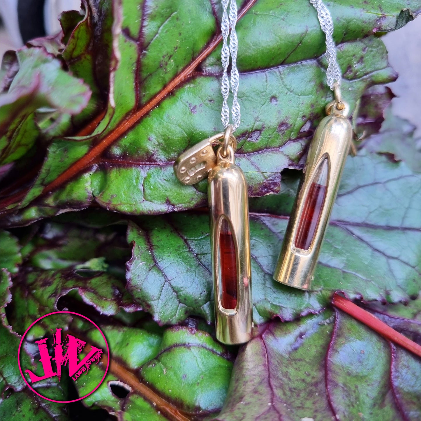 Gold-Plated Sterling Silver Blood Vial Kit | Precious Metal Blood Vial Kit | Vermeil Silver Gilt 18 Karat Gold Blood Vials Kit for Couples