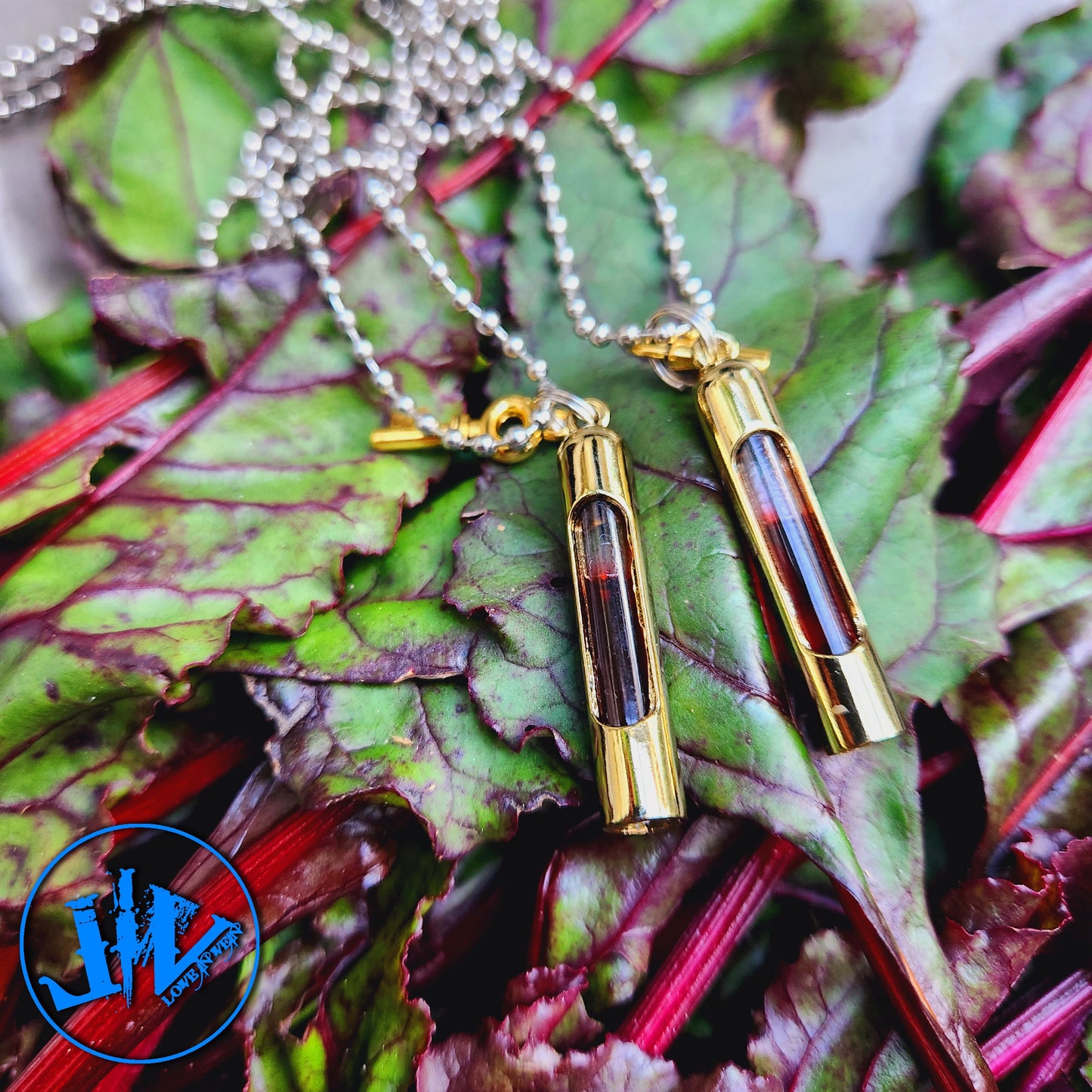 18K Karat Gold-Plated Blood Vial Kit | Blood Vial Jewelry |  Blood Vial Necklaces | Couples Blood Vials