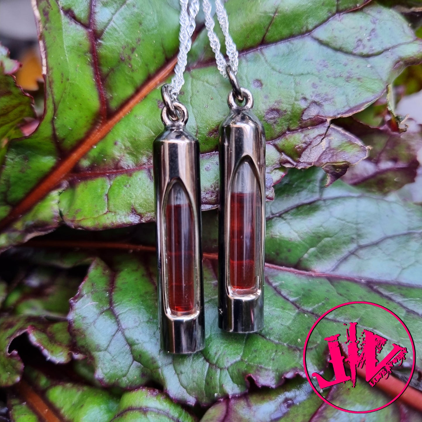 Ruthenium-plated Sterling Silver Blood Vial Kit | Blood Vial Jewelry |  Blood Vial Necklaces - LOVE in VEIN™