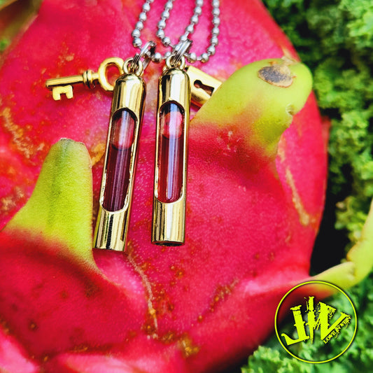 18K Karat Gold-Plated Blood Vial Kit | Blood Vial Jewelry |  Blood Vial Necklaces | Couples Blood Vials
