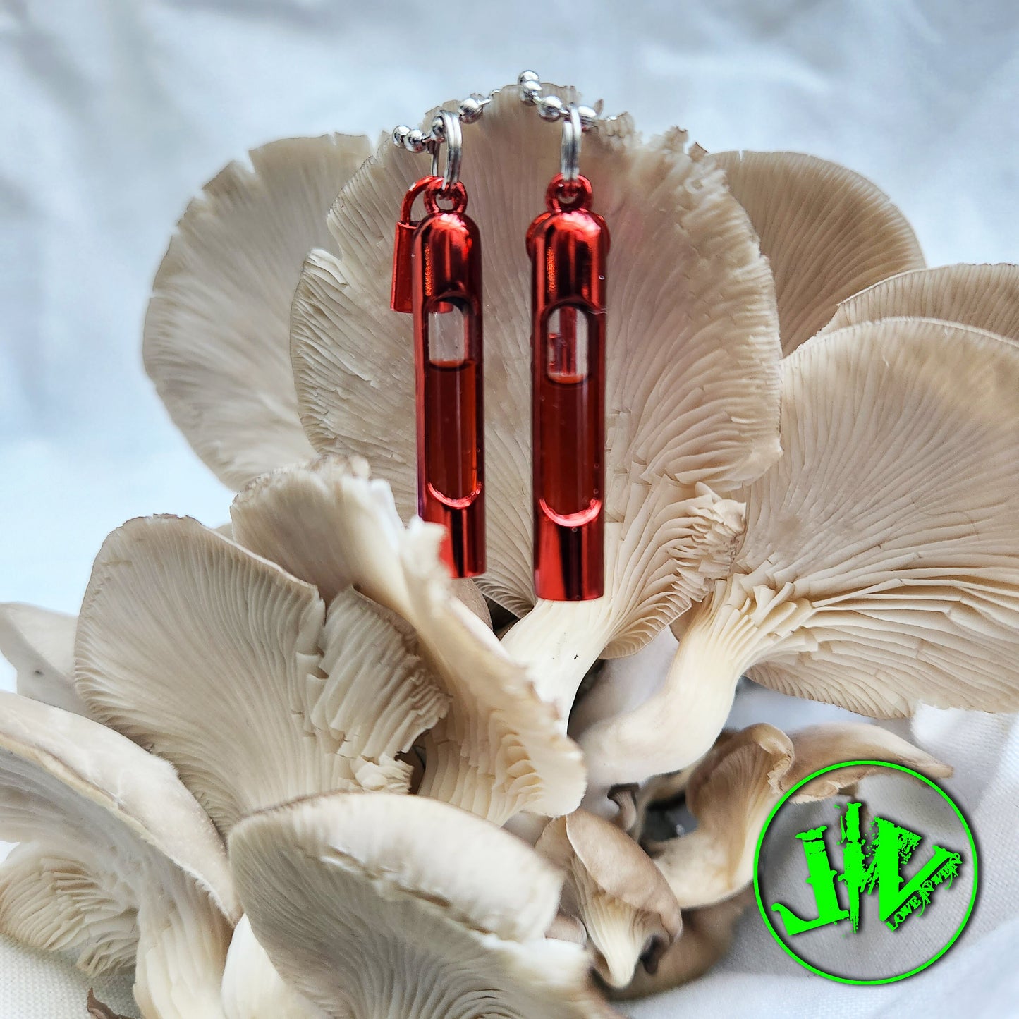 Red Nano-plated Blood Vial Jewelry |  Blood Vial Necklaces | Blood Vial Pendants for BFFs | Blood Vials | 2 Necklaces with Anticoagulant charms chains