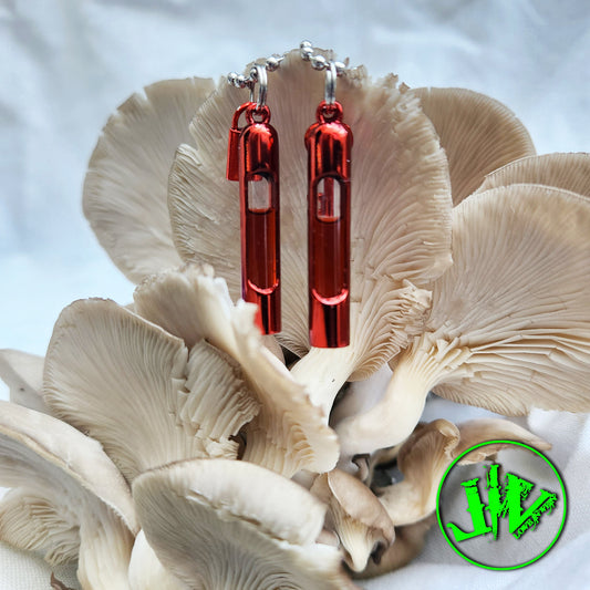 Red Nano-plated Blood Vial Jewelry |  Blood Vial Necklaces | Blood Vial Pendants for BFFs | Blood Vials | 2 Necklaces with Anticoagulant charms chains