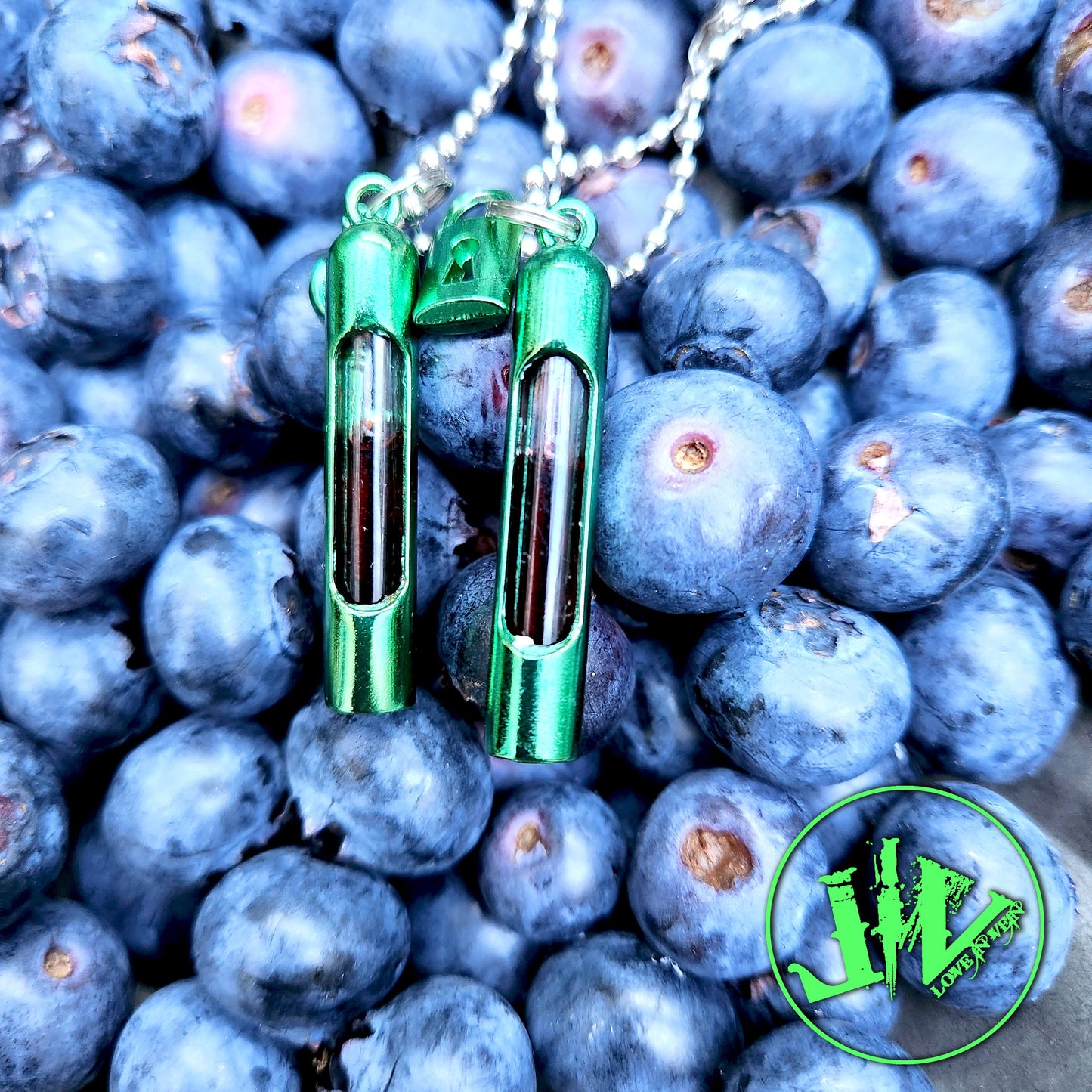 Apple Green Color Blood Vial Kit | Blood Vial Jewelry |  Blood Vial Necklaces | Wedding Jewelry | Blood Vials Lovers