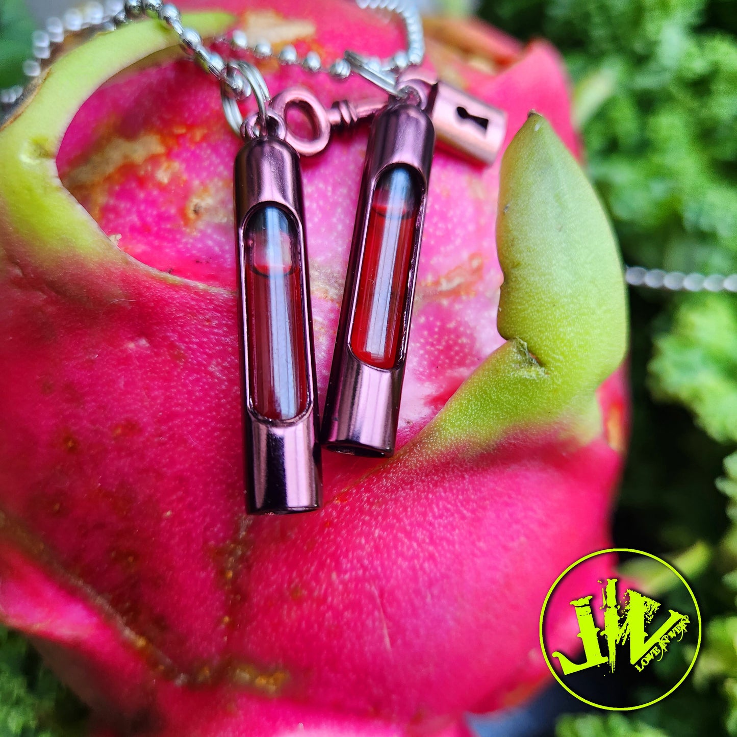 Pink Color Blood Vial Kit | Blood Vial Jewelry |  Blood Vial Necklaces | Couple Blood Vials | Fill Your Own Blood Vial Jewelry