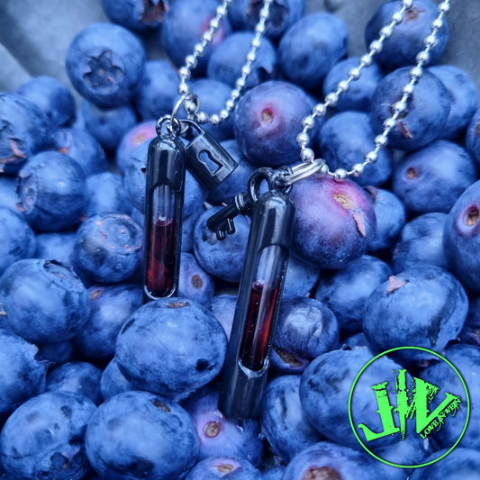 Black Nano-plated Blood Vial Kit | Blood Vial Jewelry |  Blood Vial Necklaces | Blood Necklaces | Blood Pendants