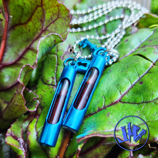 Turquoise Color Blood Vial Kit | Blood Vial Jewelry |  Blood Vial Necklaces | Blood Vials for BFFs | Christmas Gift
