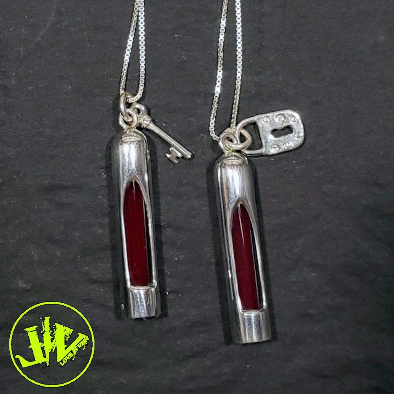 Sterling Silver & Glass Blood Vial Pendants for Long Distance Couples | Blood Vial Kits for Best Friends | Blood Vial Necklaces