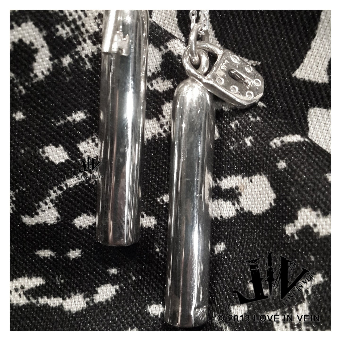 Sterling Silver Discreet Blood Vial Kit Closed Blood Vial Pendants Secret Blood Vial Jewelry Hidden Blood Vial Necklaces Blood Vials