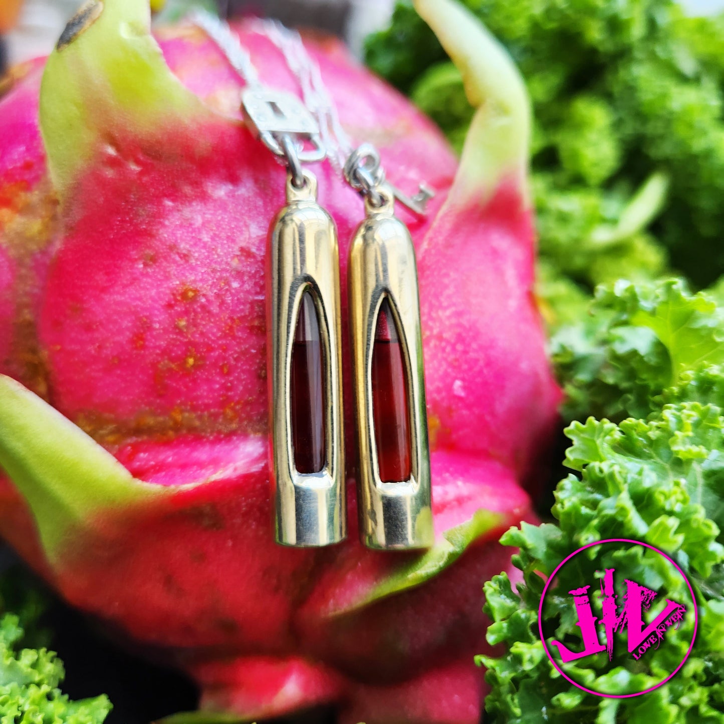 Solid Brass Blood Vial Pendants | Blood Vial Kit with Anticoagulant for Blood Necklaces for Long Distance Couples | Anniversary Jewelry