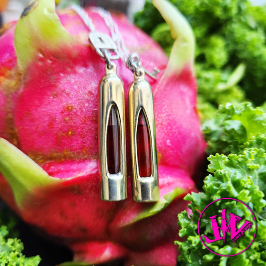 Solid Brass Blood Vial Pendants | Blood Vial Kit with Anticoagulant for Blood Necklaces for Long Distance Couples | Anniversary Jewelry